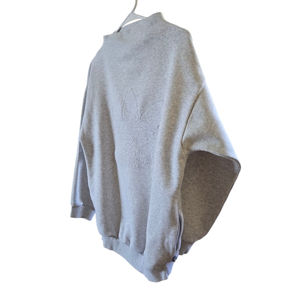 Adidas Womens Light Gray Crewneck Sweater - Picture 6 of 9